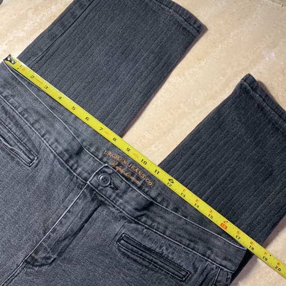 LAUREN JEANS CO Ralph Lauren grey jeans edgy stripe texture, high rise. 14P EUC - Picture 15 of 17
